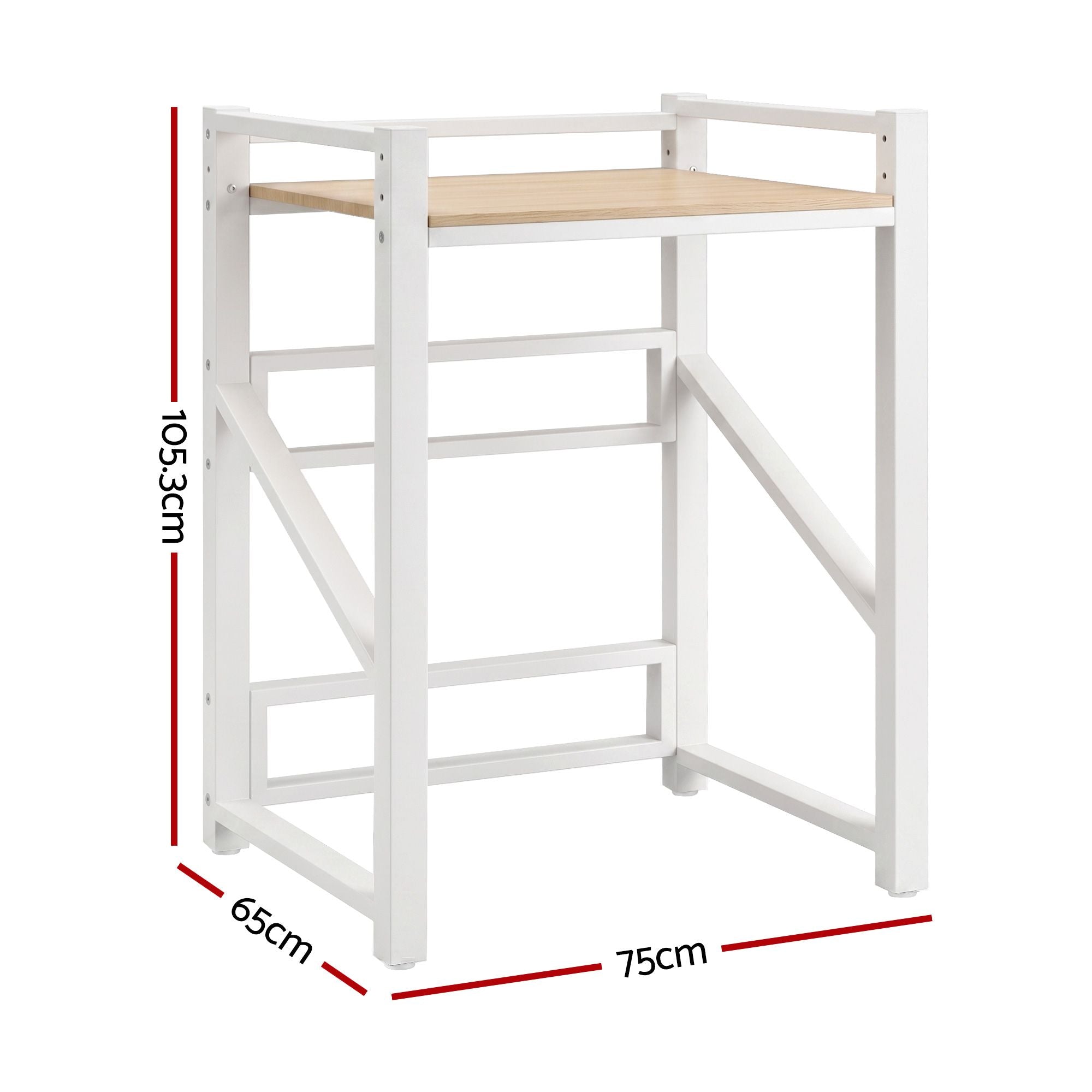 Artiss Over Washing Machine Rack Laundry Shelf Space Saver 75cm White
