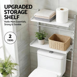 Bathroom Cabinets, Cupboards & Storage: Artiss Over Toilet Bathroom Storage Shelf Rack Over Toilet 2 Tier