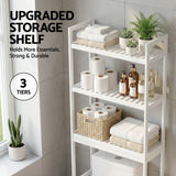 Bathroom Cabinets, Cupboards & Storage: Artiss Over Toilet Storage Bathroom Rack Space Saving 3 Tier Organiser White