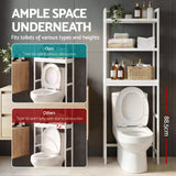 Bathroom Cabinets, Cupboards & Storage: Artiss Over Toilet Storage Bathroom Rack Space Saving 3 Tier Organiser White