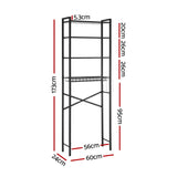 Bathroom Cabinets, Cupboards & Storage: Artiss Over Toilet Bathroom Storage Rack Space Saving 4 Tier Organiser White