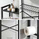 Bathroom Cabinets, Cupboards & Storage: Artiss Over Toilet Bathroom Storage Rack Space Saving 4 Tier Organiser White