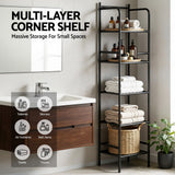 Bathroom Cabinets, Cupboards & Storage: Artiss 5 Tier Floor Standing Corner Shower Caddy Bathroom Organizer Black