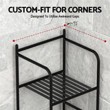 Bathroom Cabinets, Cupboards & Storage: Artiss 5 Tier Floor Standing Corner Shower Caddy Bathroom Organizer Black