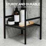Bathroom Cabinets, Cupboards & Storage: Artiss 5 Tier Floor Standing Corner Shower Caddy Bathroom Organizer Black