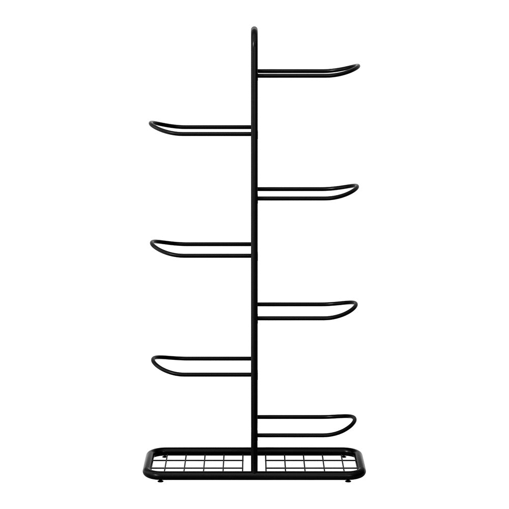 Wall Storage Racks: Everfit Ball Storage Rack Sports Equipment Organizer 7-Tier Holder for Garage Gym Black