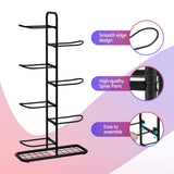 Everfit Ball Storage Rack Sports Equipment Organizer 7-Tier Holder for Garage Gym Black