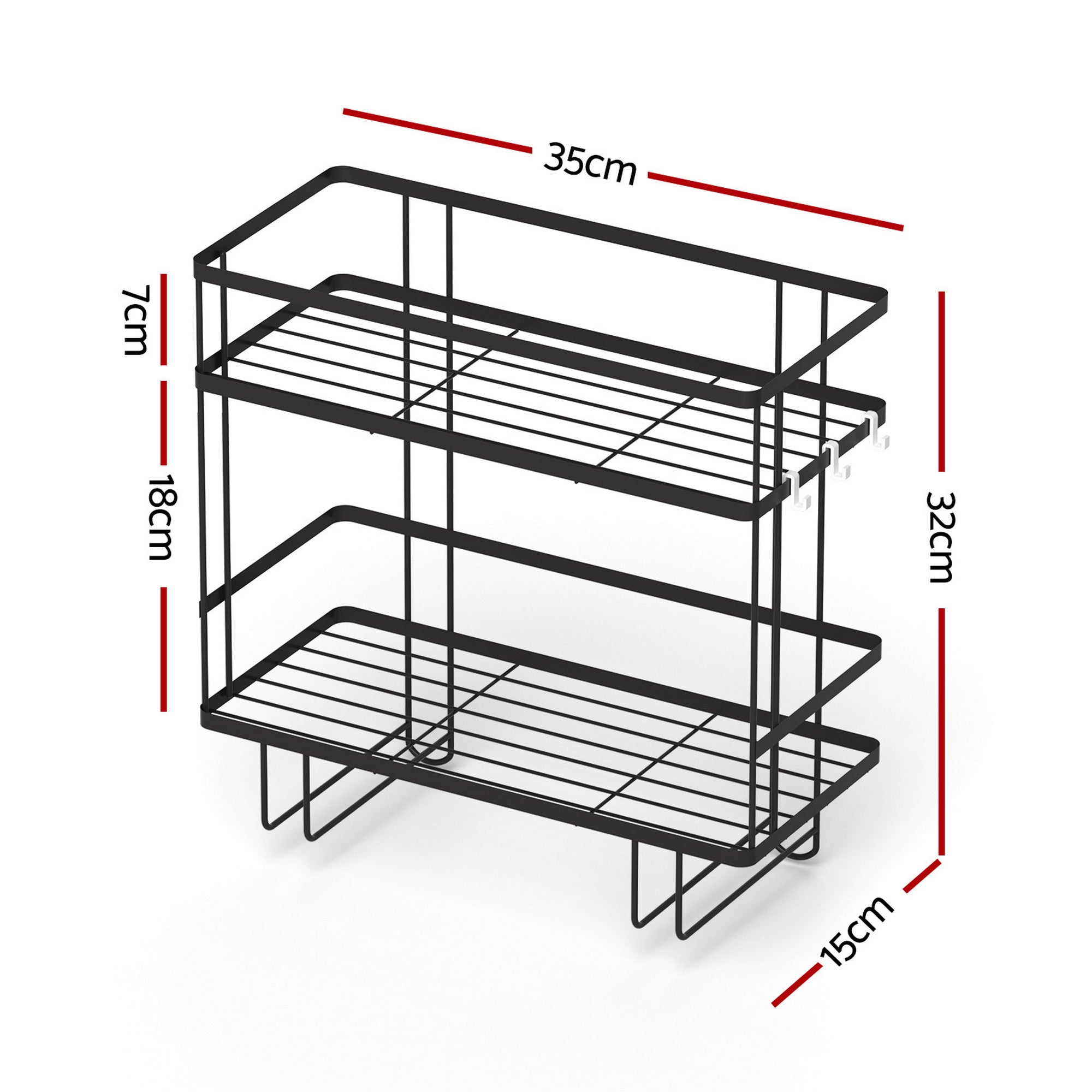 Bathroom Cabinets, Cupboards & Storage: Artiss Over Toilet Storage Rack Bathroom Shelf Organizer 2 Tier