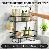 Bathroom Cabinets, Cupboards & Storage: Artiss Over Toilet Storage Rack Bathroom Shelf Organizer 2 Tier