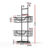 Bathroom Cabinets, Cupboards & Storage: Artiss 3 Tier Over The Door Shower Caddy Hanging Bathroom Storage Organizer