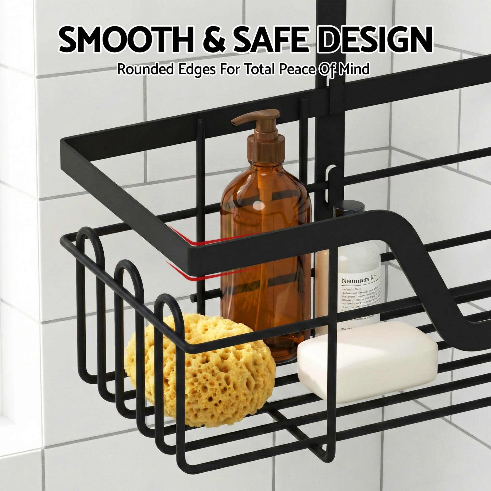 Bathroom Cabinets, Cupboards & Storage: Artiss 3 Tier Over The Door Shower Caddy Hanging Bathroom Storage Organizer