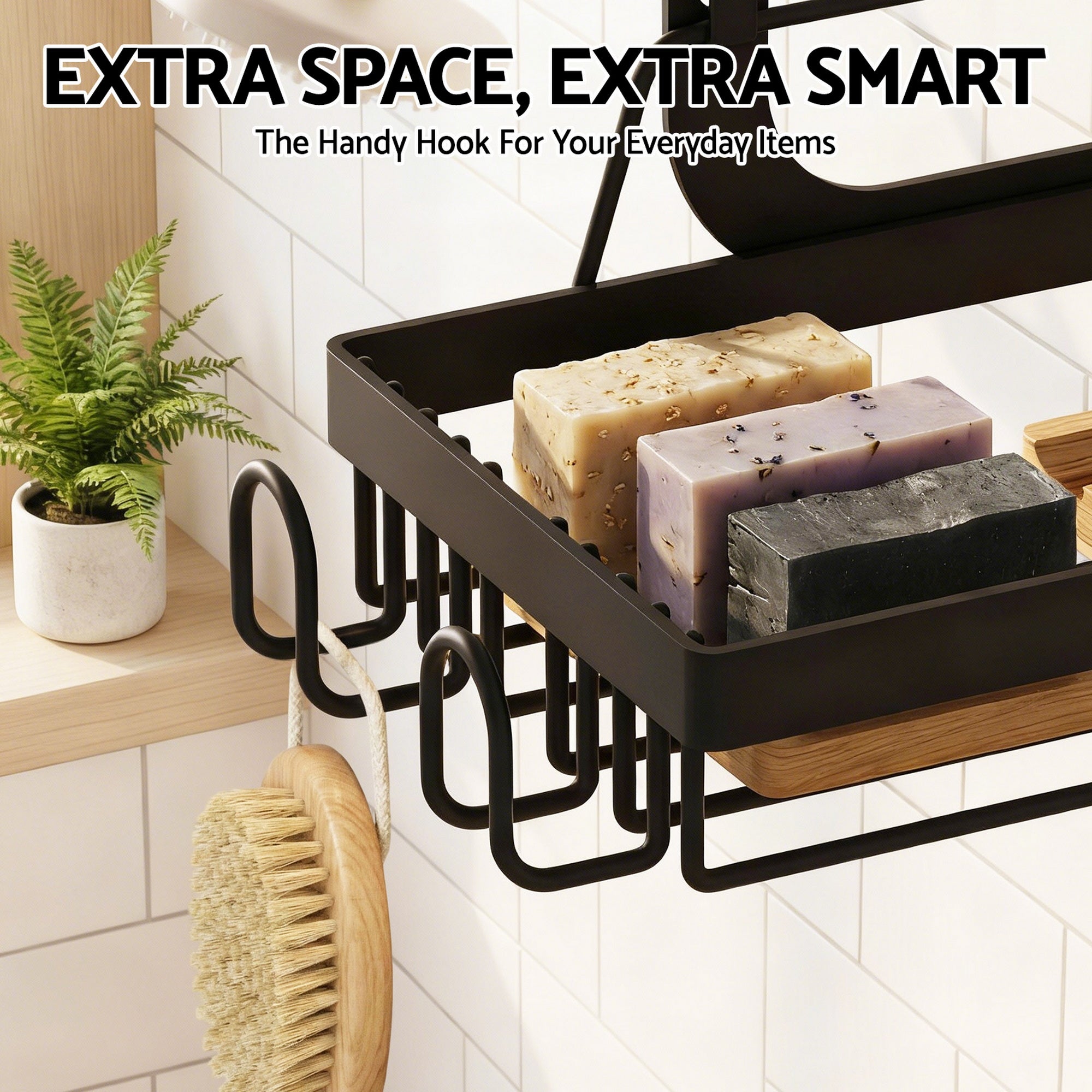 Bathroom Cabinets, Cupboards & Storage: Artiss 3 Tier Over The Door Shower Caddy Hanging Bathroom Storage Organizer