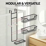 Bathroom Cabinets, Cupboards & Storage: Artiss 3 Tier Over The Door Shower Caddy Hanging Bathroom Storage Organizer
