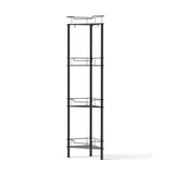 Bathroom Cabinets, Cupboards & Storage: Artiss 4 Tier Floor Standing Corner Shower Caddy Bathroom Organizer Black