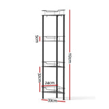 Bathroom Cabinets, Cupboards & Storage: Artiss 4 Tier Floor Standing Corner Shower Caddy Bathroom Organizer Black