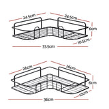 Cefito 2 Packs Bathroom Shelf Corner Storage Rack