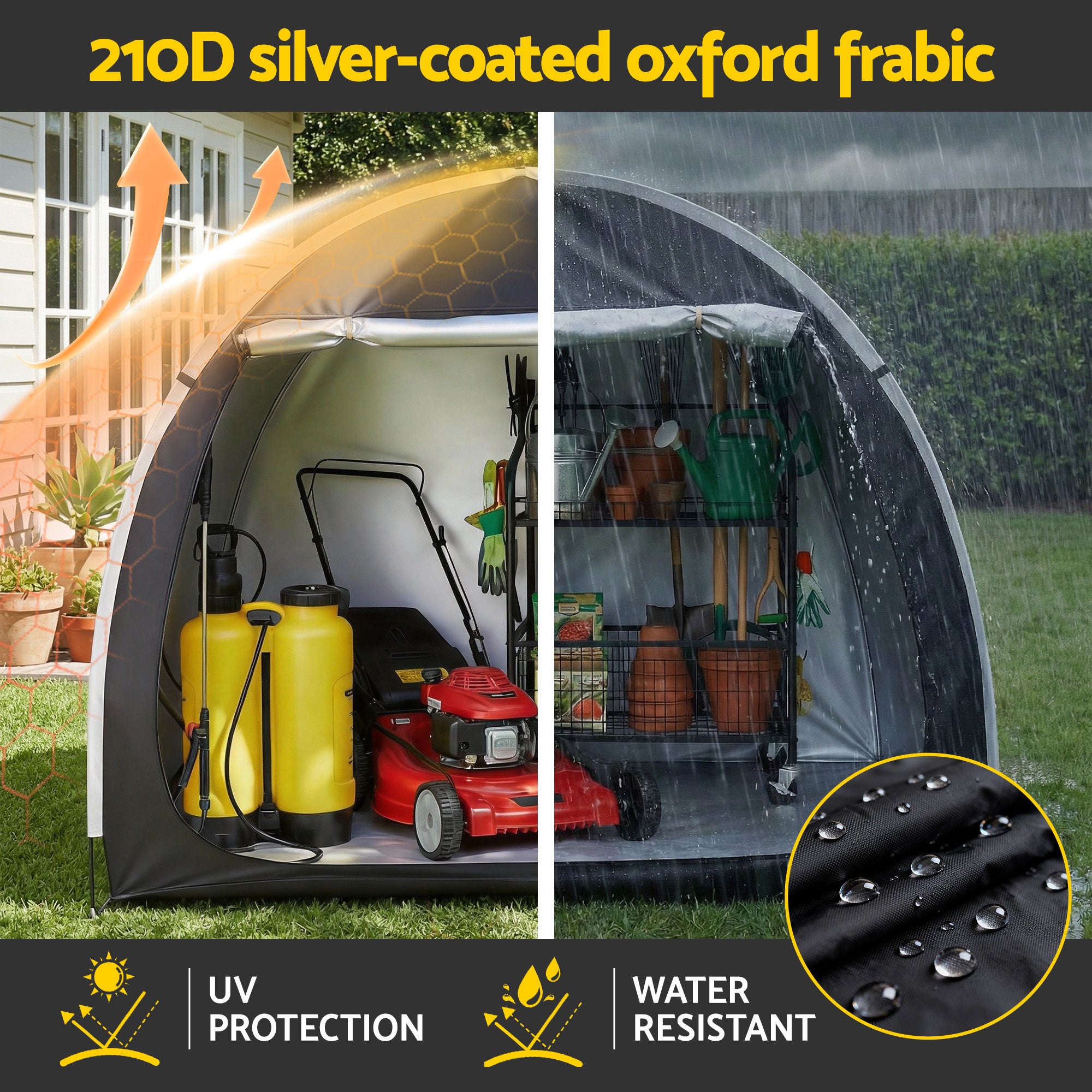 Duffel Bags: Giantz Bike Storage Tent Waterproof Outdoor UV Protection Shelter w/ Large Space