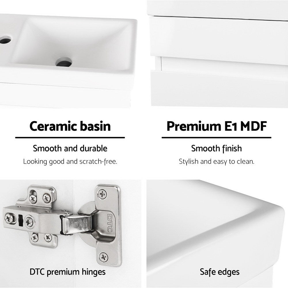 Bathroom Cabinets, Cupboards & Storage: Cefito Vanity Unit 400mm with Basin White
