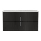 Bathroom Cabinets, Cupboards & Storage: Cefito Vanity Unit 900mm Bathroom Cabinet Storage Wall Hung Black Timber Front