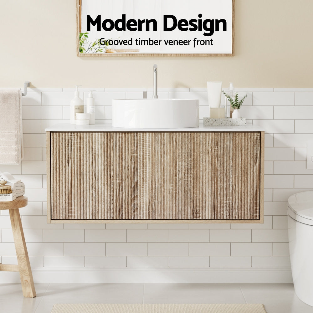 Vanity Units: Cefito Vanity Unit 915mm with Basin Oak
