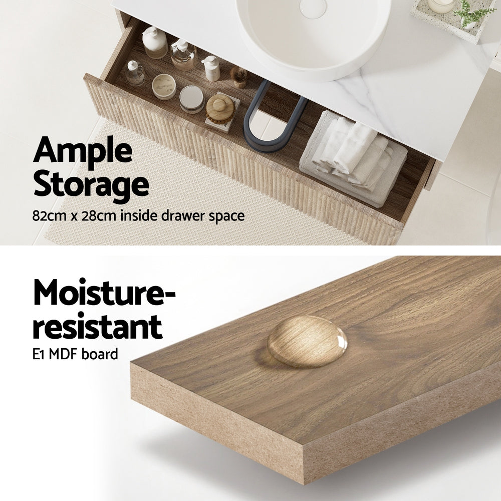 Vanity Units: Cefito Vanity Unit 915mm with Basin Oak