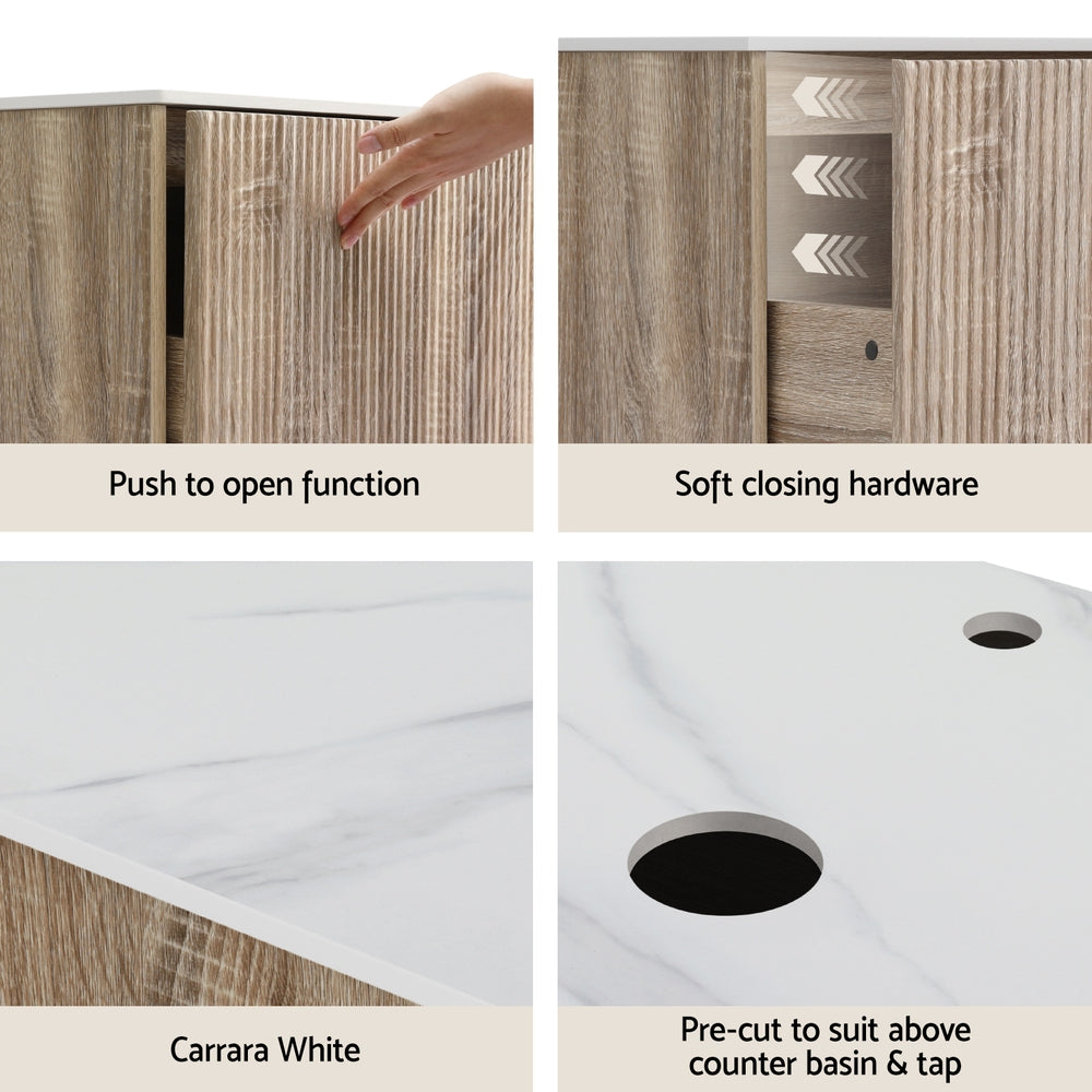 Vanity Units: Cefito Vanity Unit 915mm with Basin Oak
