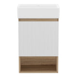 Bathroom Cabinets, Cupboards & Storage: Cefito Vanity Unit 445mm Basin Bathroom Cabinet Storage Wall Hung Sink White