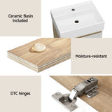 Bathroom Cabinets, Cupboards & Storage: Cefito Vanity Unit 445mm Basin Bathroom Cabinet Storage Wall Hung Sink White