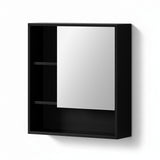 Cefito Bathroom Mirror Cabinet Mirrored Medicine Adjustable Shelf Wall Mounted 560mm Black