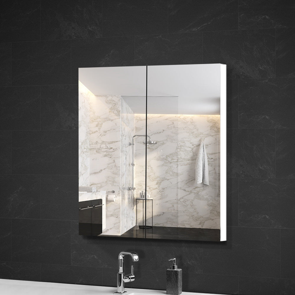Bathroom Cabinets, Cupboards & Storage: Cefito Bathroom Mirror Cabinet 600x720mm White