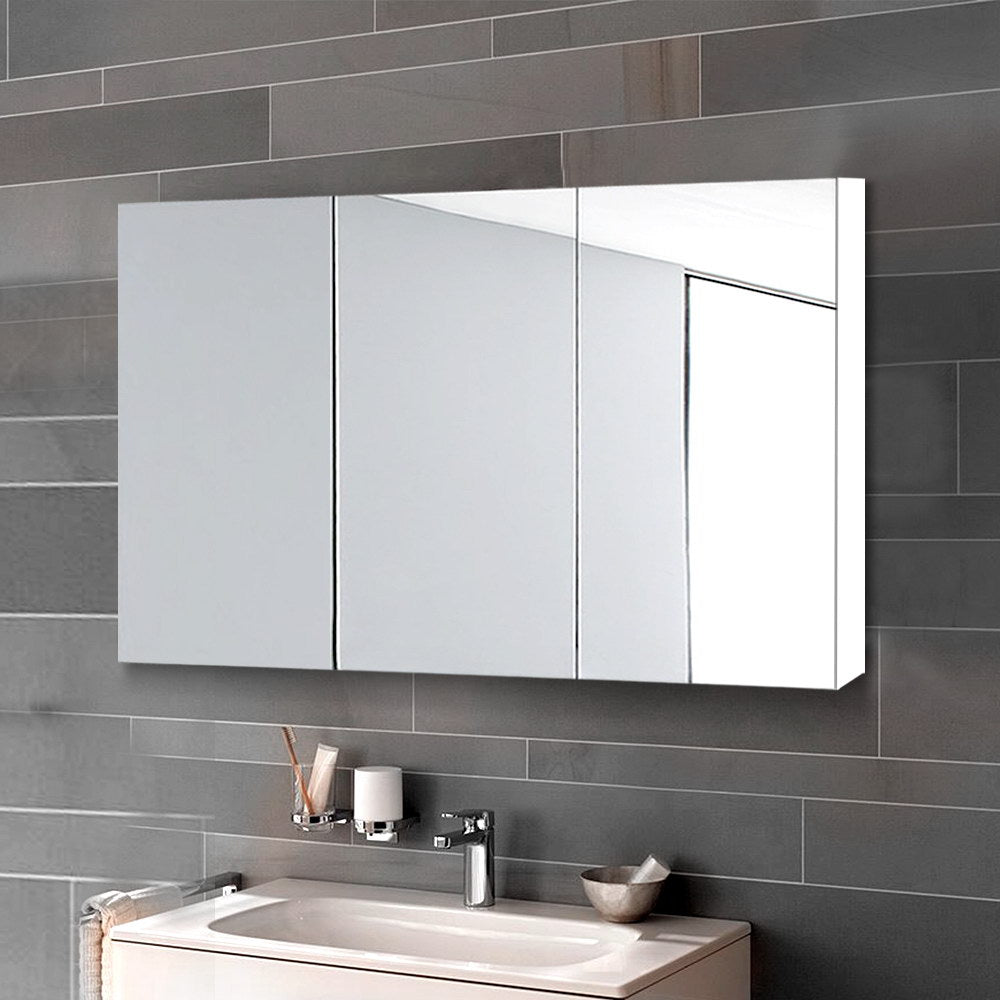 Bathroom Cabinets, Cupboards & Storage: Cefito Bathroom Vanity Mirror with Storage Cabinet - White