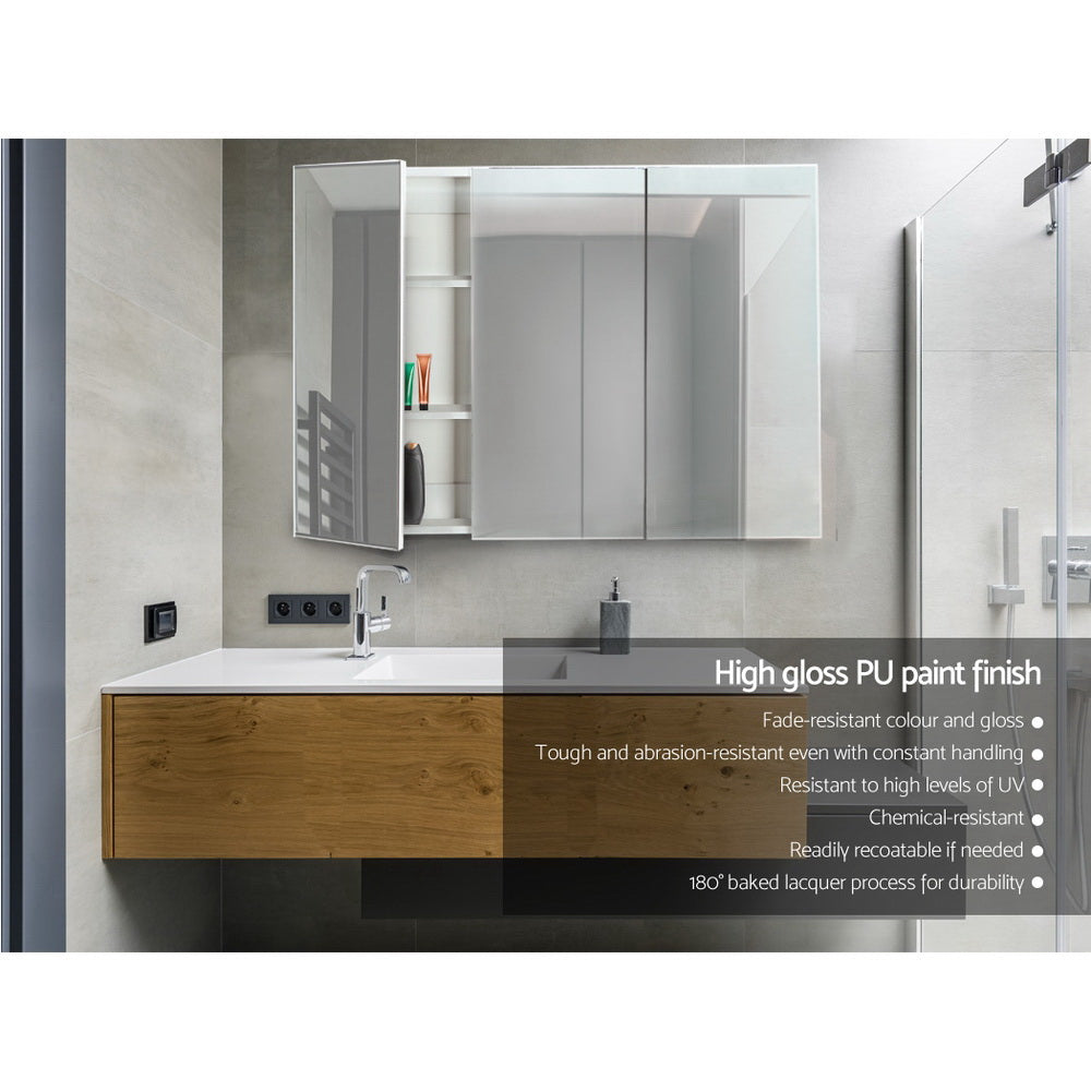 Bathroom Cabinets, Cupboards & Storage: Cefito Bathroom Mirror Cabinet 1200x720mm White