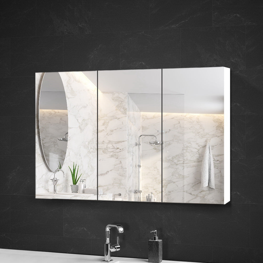 Bathroom Cabinets, Cupboards & Storage: Cefito Bathroom Mirror Cabinet 1200x720mm White