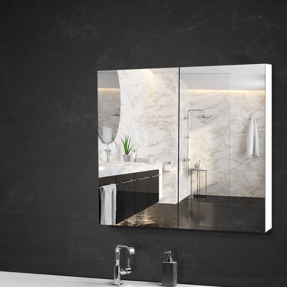 Bathroom Cabinets, Cupboards & Storage: Cefito Bathroom Mirror Cabinet 750x720mm White