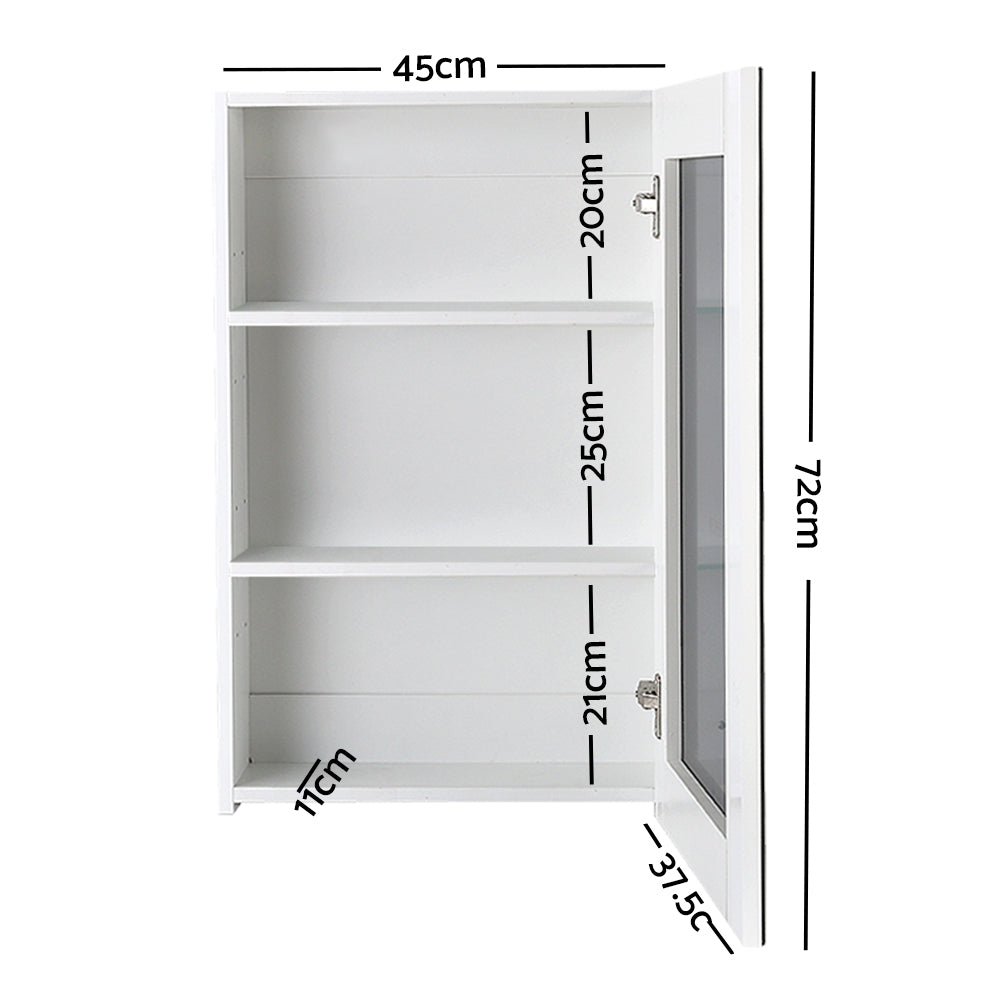 Bathroom Cabinets, Cupboards & Storage: Cefito Bathroom Mirror Cabinet 450x720mm White