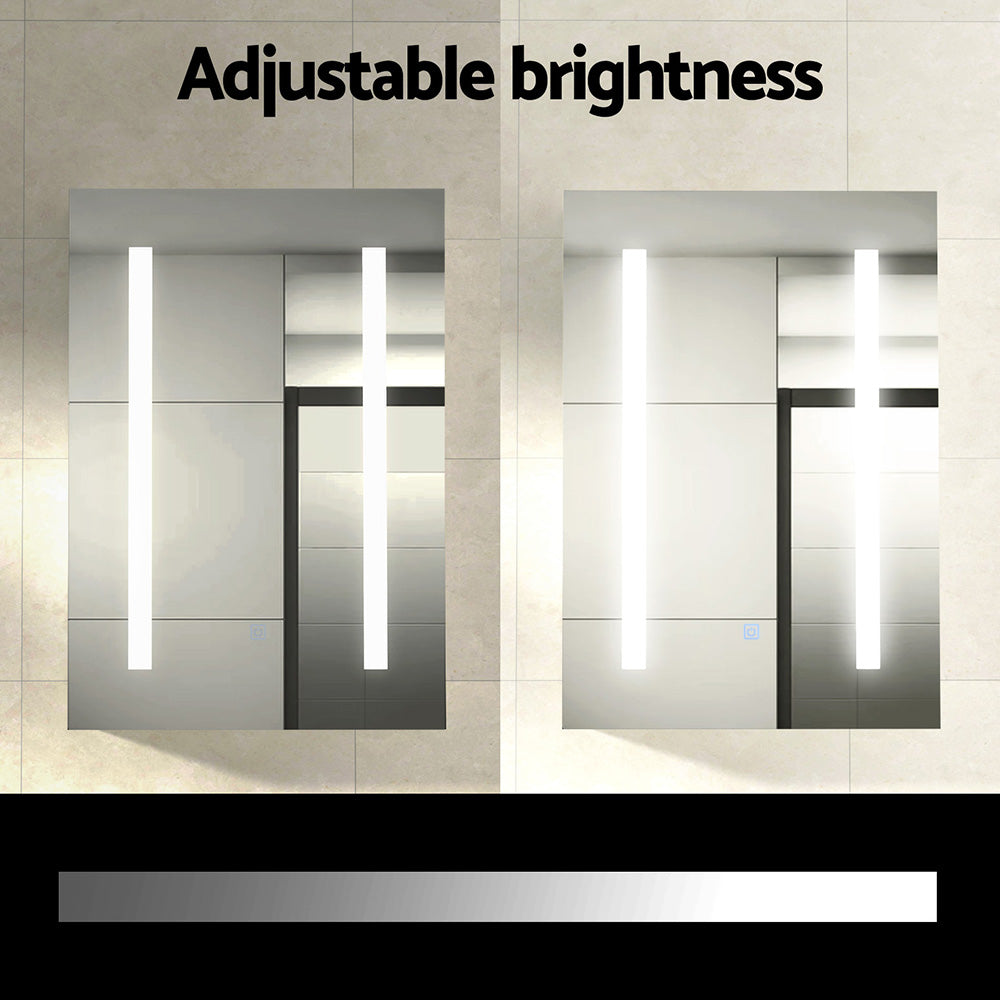 Makeup Organisation & Storage: Bathroom Mirror Cabinet LED 500x720mm Medicine Wall Storage