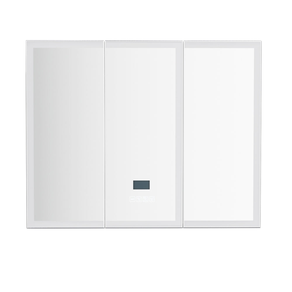 Bathroom Cabinets, Cupboards & Storage: Bathroom Mirror Cabinet LED Light 900x720mm Medicine Wall Storage
