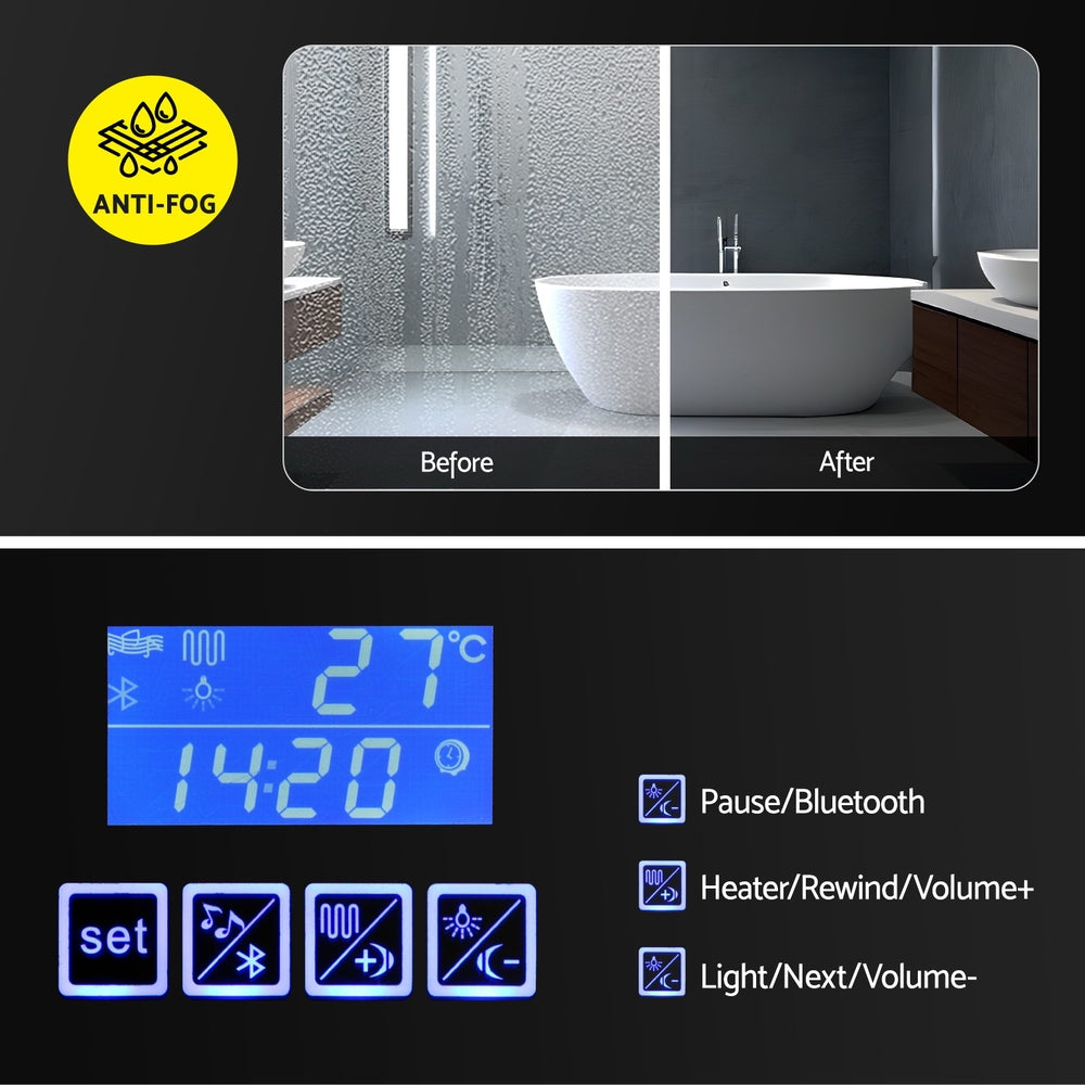 Bathroom Cabinets, Cupboards & Storage: Bathroom Mirror Cabinet LED Light 900x720mm Medicine Wall Storage