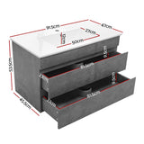 Vanity Units: Cefito Vanity Unit 915mm with Basin Grey