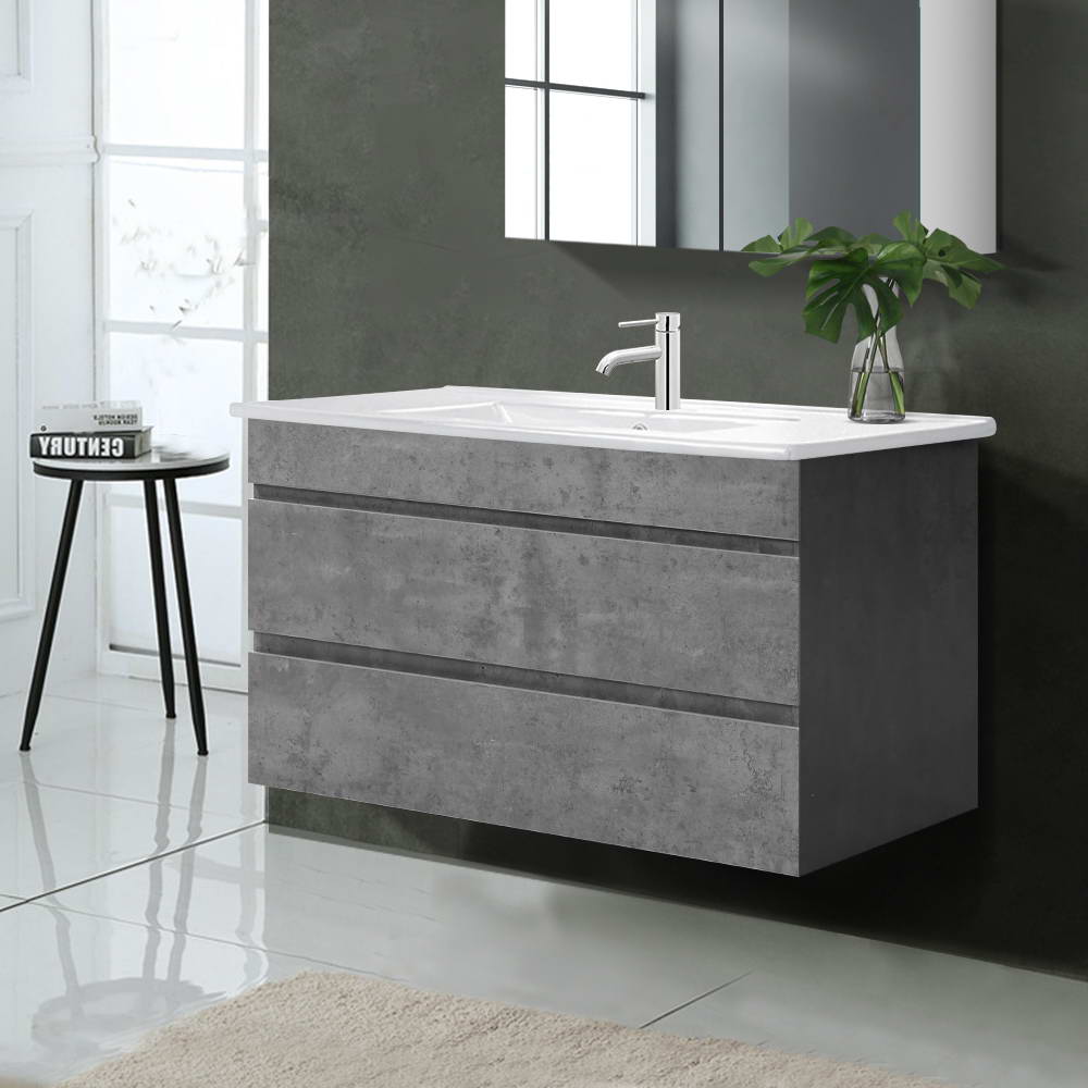 Vanity Units: Cefito Vanity Unit 915mm with Basin Grey