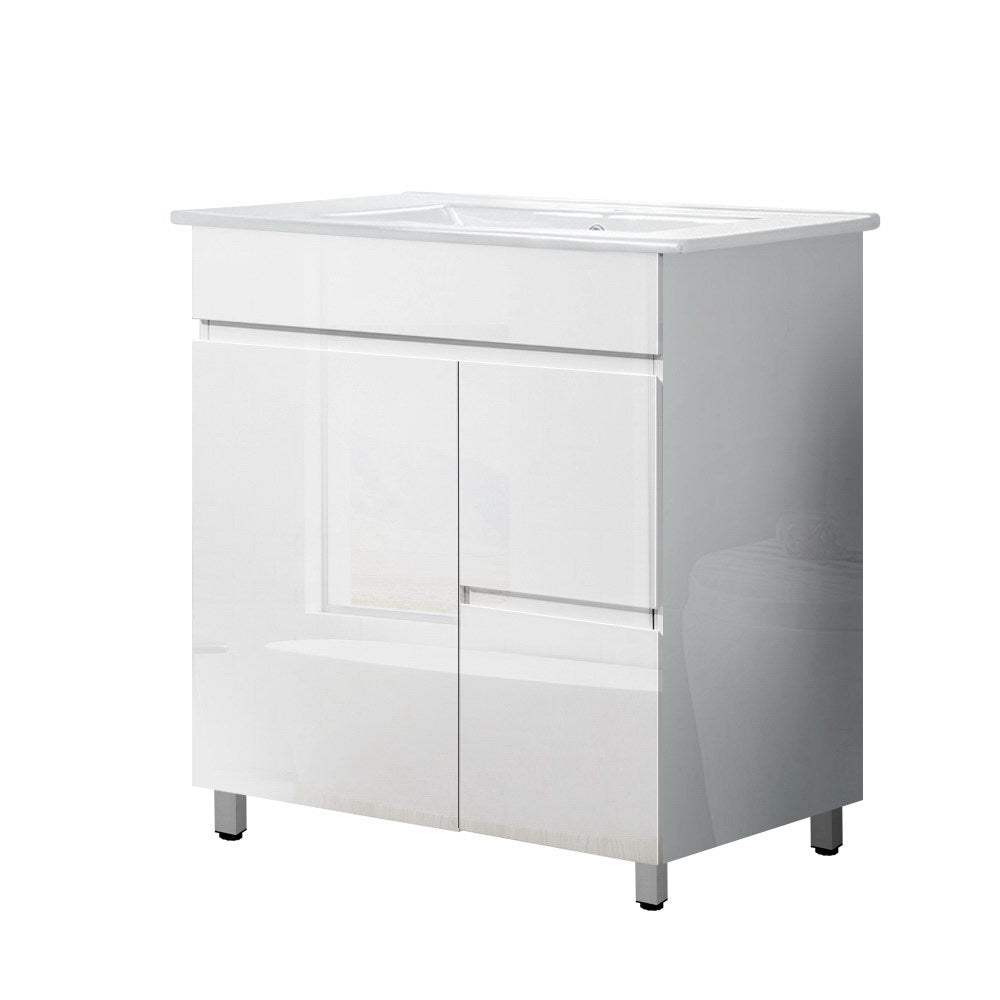 Bathroom Cabinets, Cupboards & Storage: Cefito Vanity Unit 765mm Freestanding Basin Cabinet