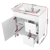 Bathroom Cabinets, Cupboards & Storage: Cefito Vanity Unit 765mm Freestanding Basin Cabinet