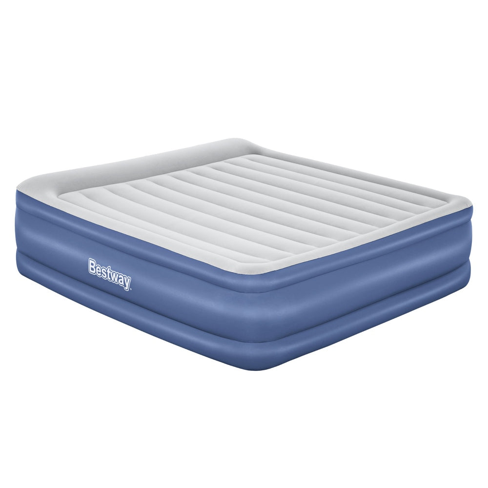 Inflatable Mattresses: Bestway Air Mattress King Inflatable Bed 56cm Airbed Blue