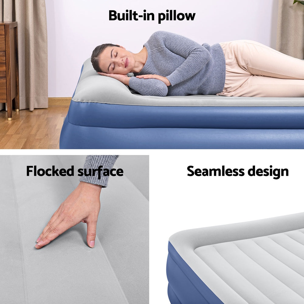 Inflatable Mattresses: Bestway Air Mattress King Inflatable Bed 56cm Airbed Blue