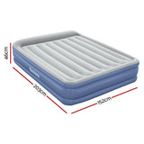 Inflatable Mattresses: Bestway Air Mattress Queen Inflatable Bed 46cm Airbed Blue