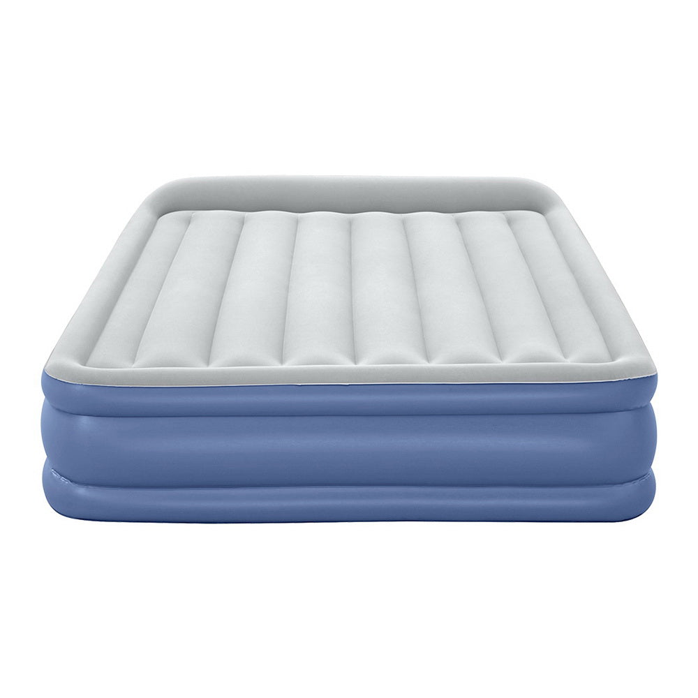 Inflatable Mattresses: Bestway Air Mattress Queen Inflatable Bed 46cm Airbed Blue