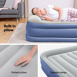 Inflatable Mattresses: Bestway Air Mattress Queen Inflatable Bed 46cm Airbed Blue