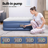 Inflatable Mattresses: Bestway Air Mattress Queen Inflatable Bed 46cm Airbed Blue