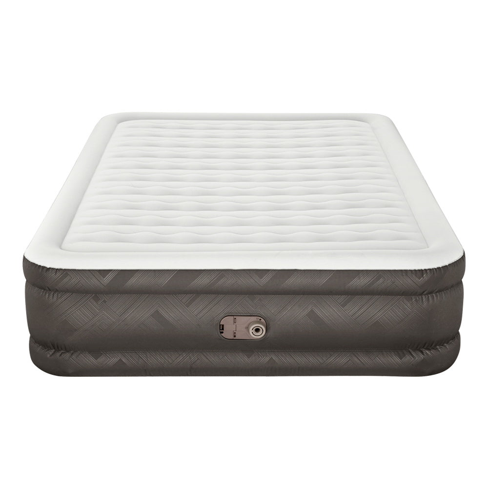 Inflatable Mattresses: Bestway Air Mattress Queen Inflatable Bed 46cm Airbed Grey