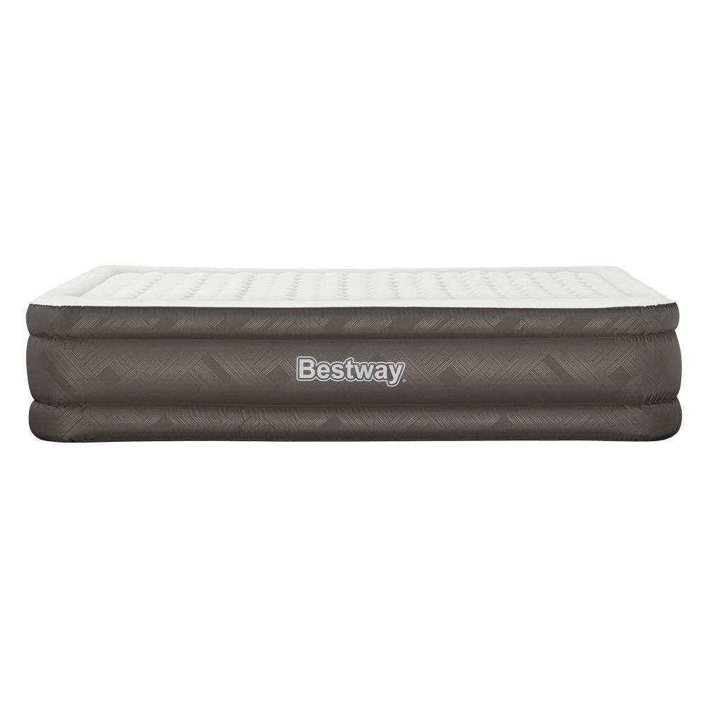 Inflatable Mattresses: Bestway Air Mattress Queen Inflatable Bed 46cm Airbed Grey